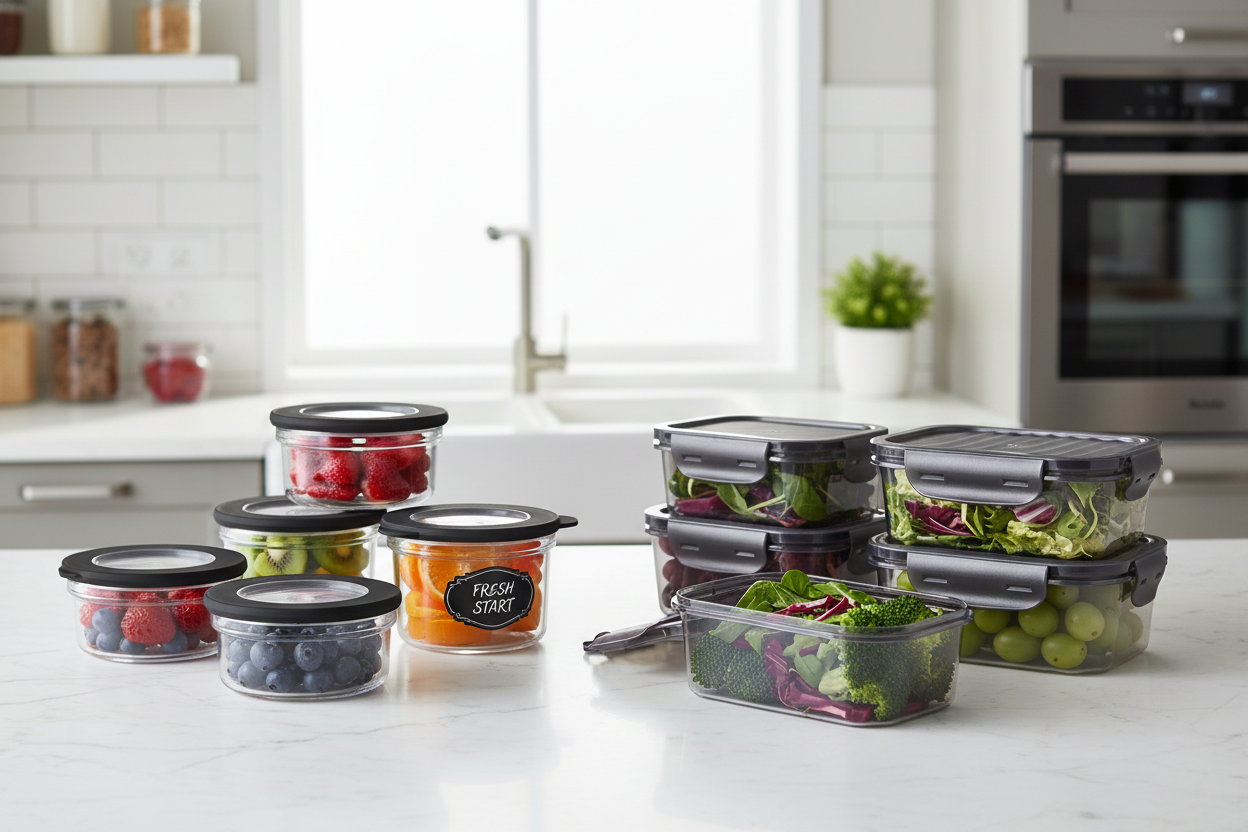 Premium 3-Piece Storage Container Sets: First-Quality Plastic for Your Kitchen