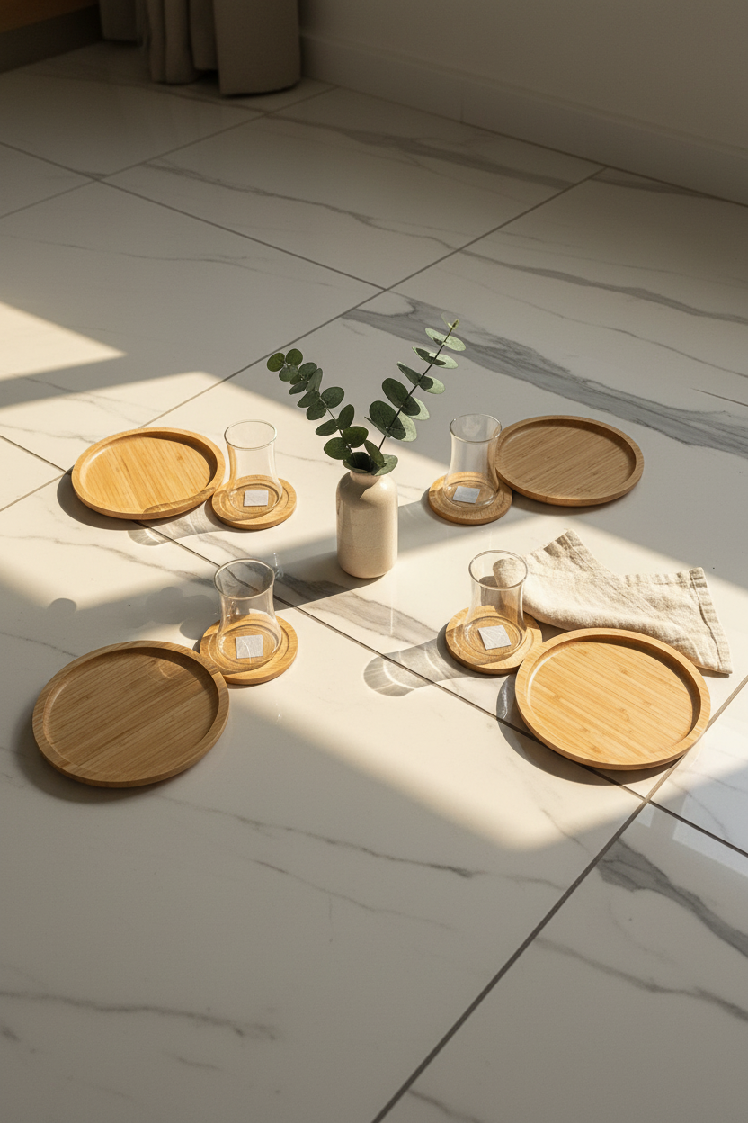 Premium Bamboo Breakfast Set - 4 Person Serving Collection