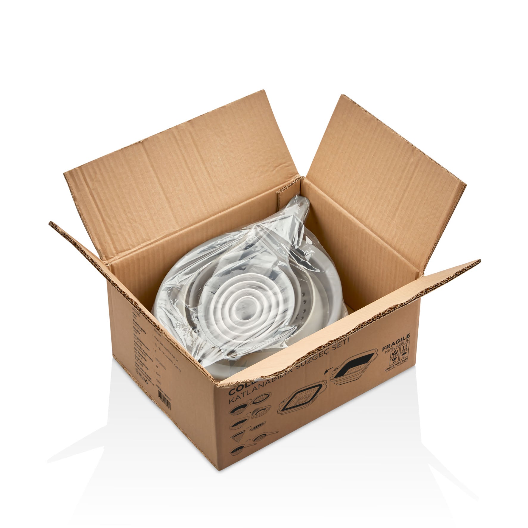 5-Piece Collapsible Strainer Set - Kitchen Essentials - Foldable Kitchen Tools