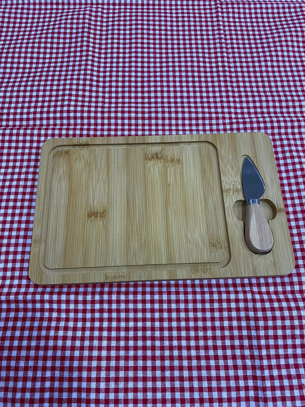 Bamboo Cheese Board and Cutting Board With Serving Knife
