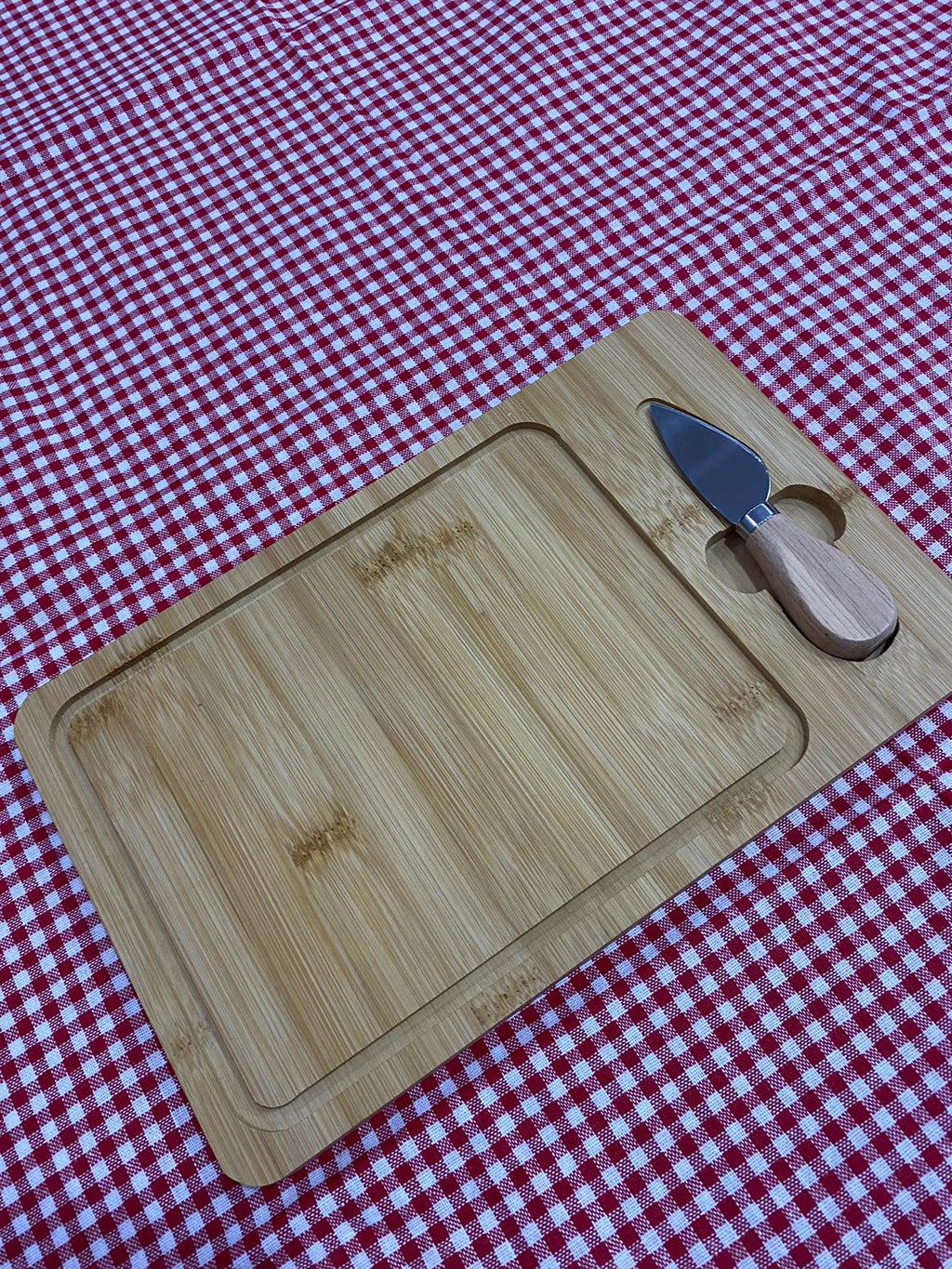 Bamboo Cheese Board and Cutting Board With Serving Knife