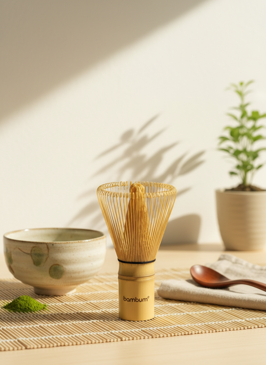Bambum Matcha Whisk - Traditional Bamboo Chasen | The Golden Yacht Home Collection