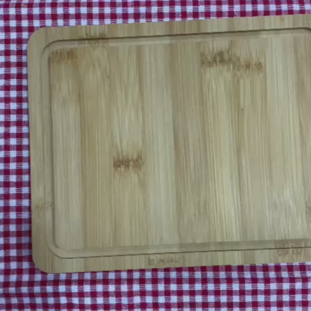 Bamboo Cheese Board and Cutting Board With Serving Knife