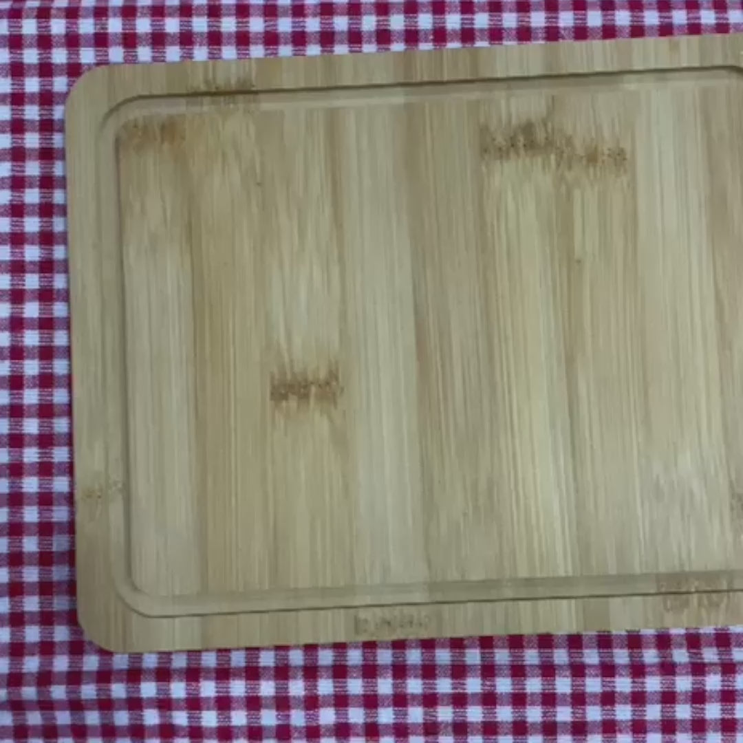 Bamboo Cheese Board and Cutting Board With Serving Knife