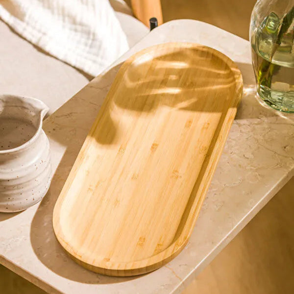 Oval Bamboo Bowl - Natural Breakfast & Snack Bowl | The Golden Yacht Home Collection